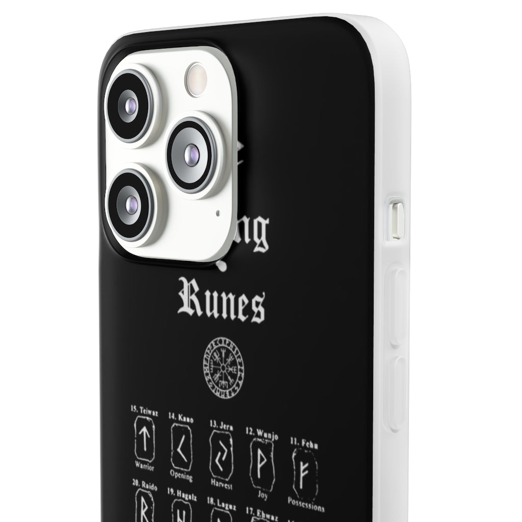 Flexi Cases - The Viking runes. White version. mobile phone case, iPhone case, Samsung case, mobile accessory. Norse. Viking. pagan
