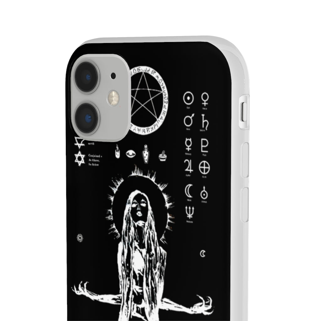 Flexi Cases - Her divine power. Black version. mobile phone case, iPhone case, Samsung case, mobile accessory.