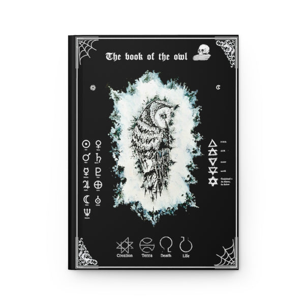 The book of the owl - Hardcover Journal Matte. The dark gypsy. Witchcraft, pagan.