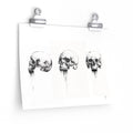 Dark skull - I - II - II - Premium Matte horizontal posters. Wall art, gothic home decor, Skull art.