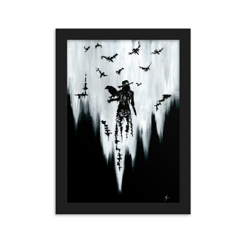The raven witch Diana. Framed matte paper poster