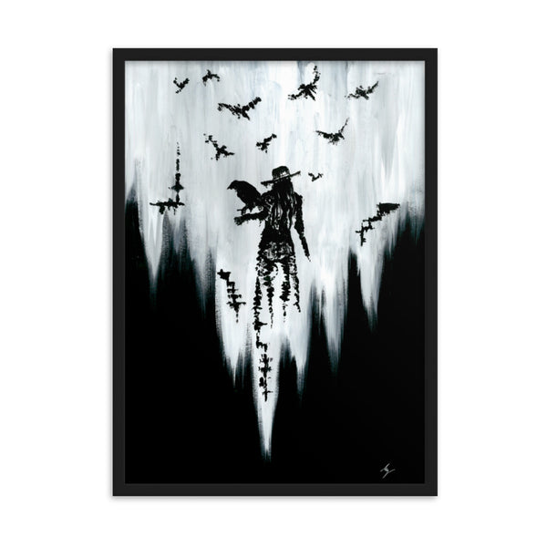 The raven witch Diana. Framed matte paper poster