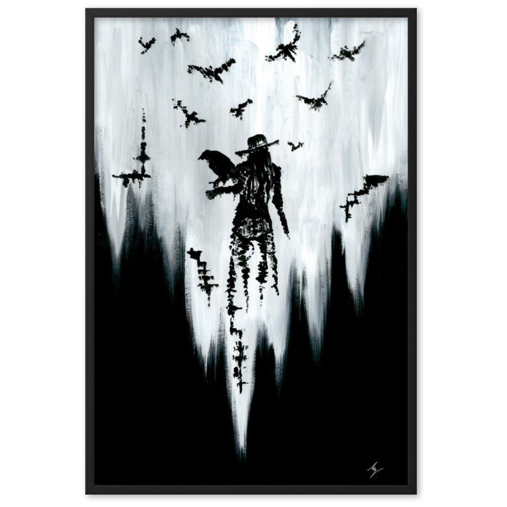 The raven witch Diana. Framed matte paper poster