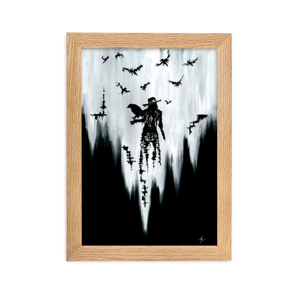 The raven witch Diana. Framed matte paper poster