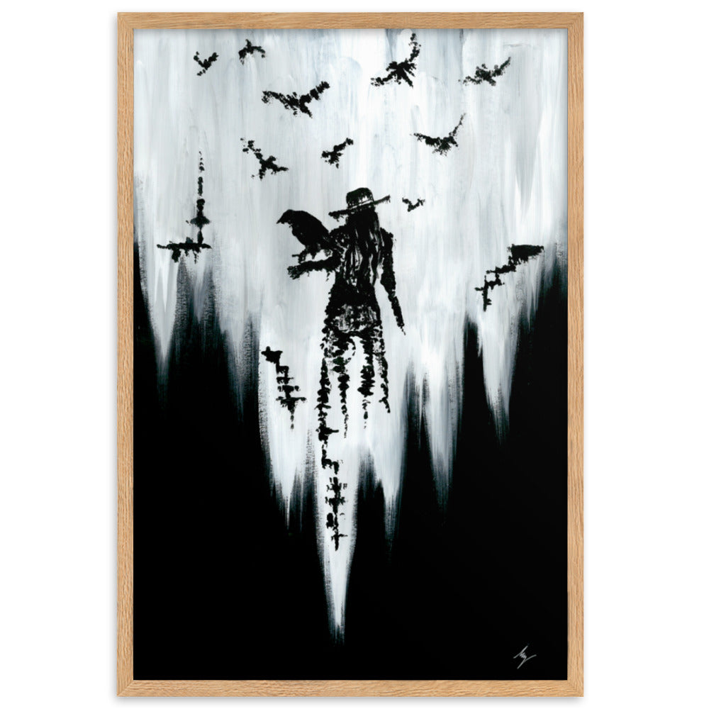 The raven witch Diana. Framed matte paper poster