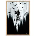 The raven witch Diana. Framed matte paper poster