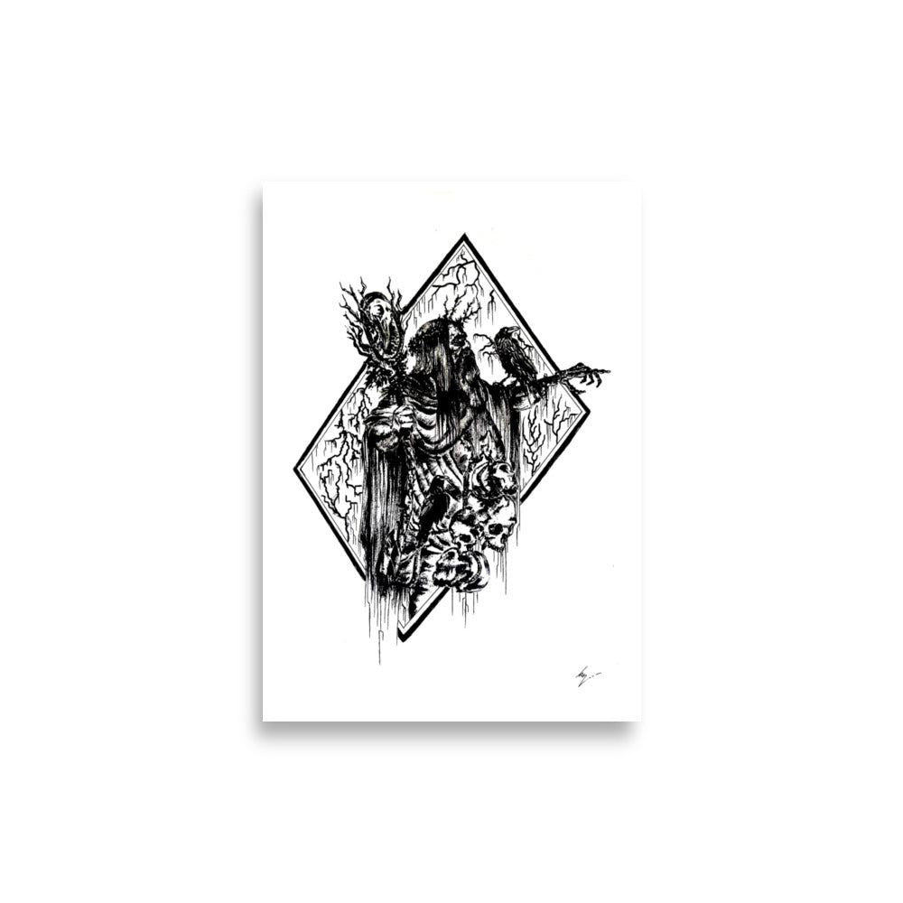 Odin is watching you - Poster wall art. High quality Enhanced Matte poster