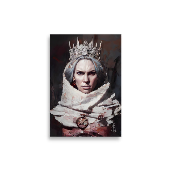 Oil Painting. Power of the queen. Painting. Art print. original artwork. Gothic Home décor. Digital art.
