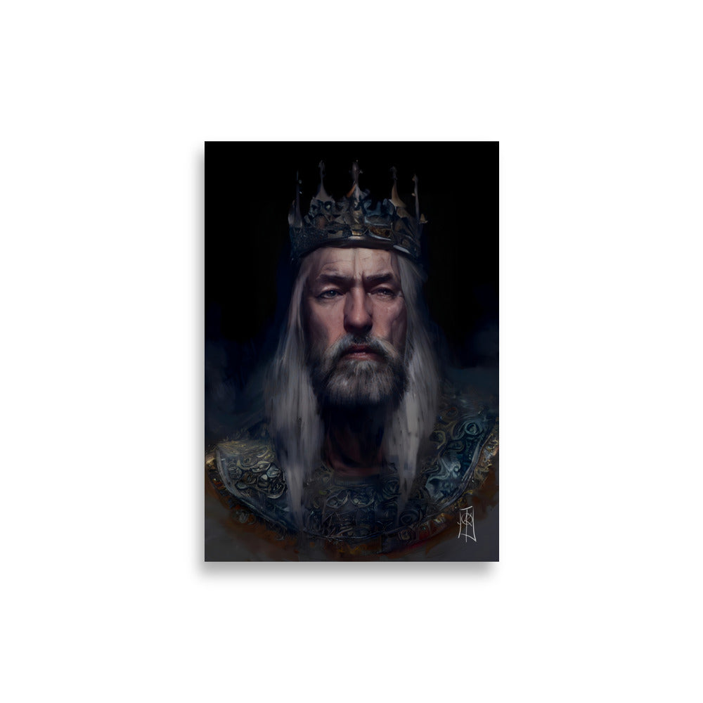Oil Painting. The Wise King. Painting. Art print. original artwork. Gothic Home décor. Digital art.