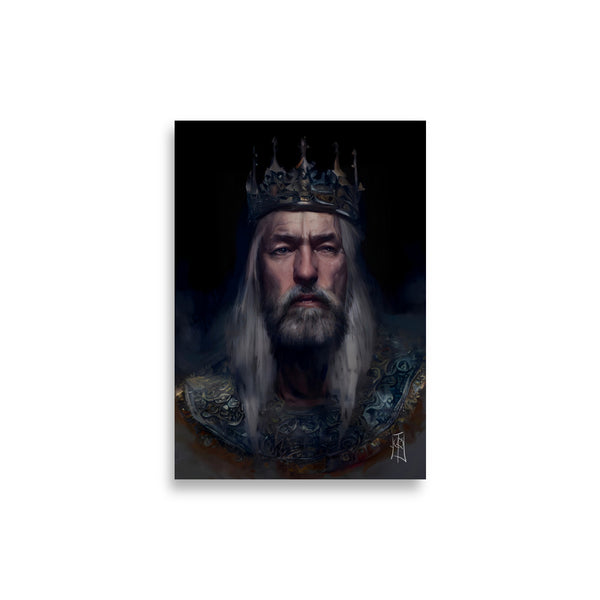 Oil Painting. The Wise King. Painting. Art print. original artwork. Gothic Home décor. Digital art.
