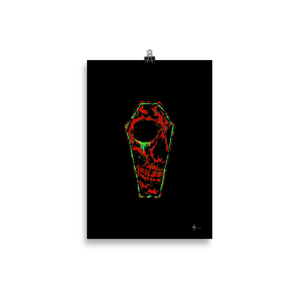 Even in death I still weep. Gothic, Skull, Love, witch, witchcraft and dark art. Original Artwork by alexkempart. Gothic Home decor - Wall art
