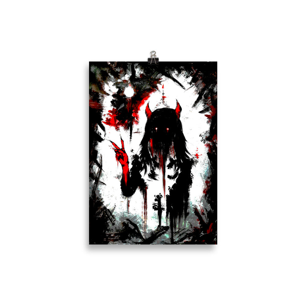 Devils peace. Home decor - Poster wall art.