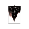 The ravens call her. Home decor - Poster wall art. Gothic Black.
