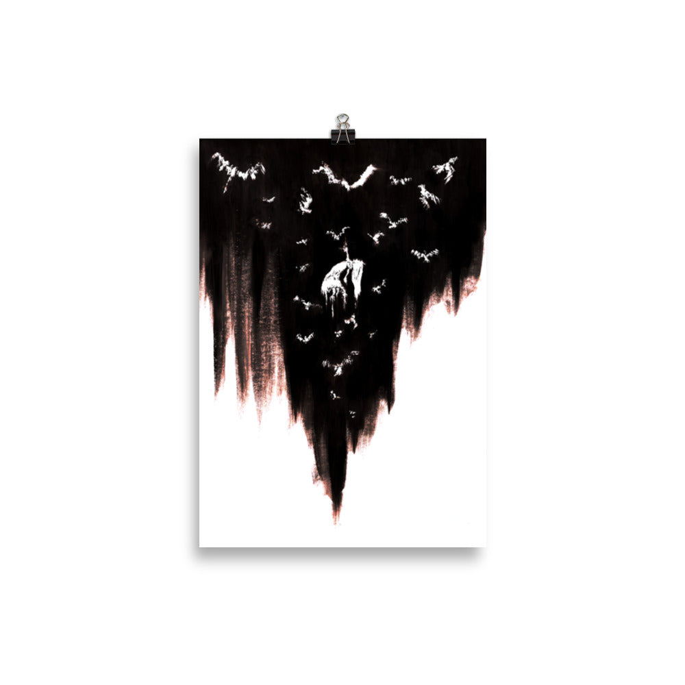 The ravens call her. Home decor - Poster wall art. Gothic Black.