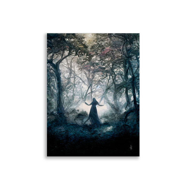 The dancing witch. Art print.
