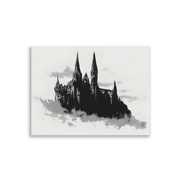 Dracula's castle. Art print. Artwork. Gothic home decor.