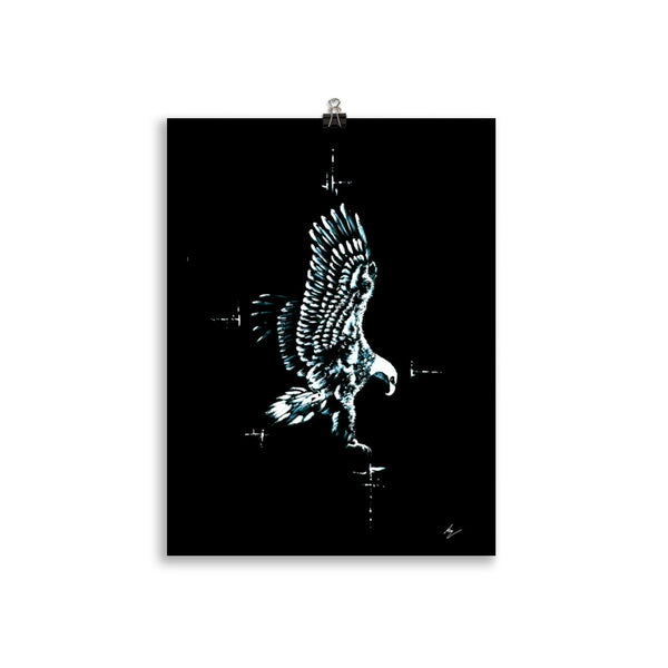 The Eagle soars high. Fly like an eagle whatever you go. Gothic, Eagle, poster. Gothic Home decor - Wall art