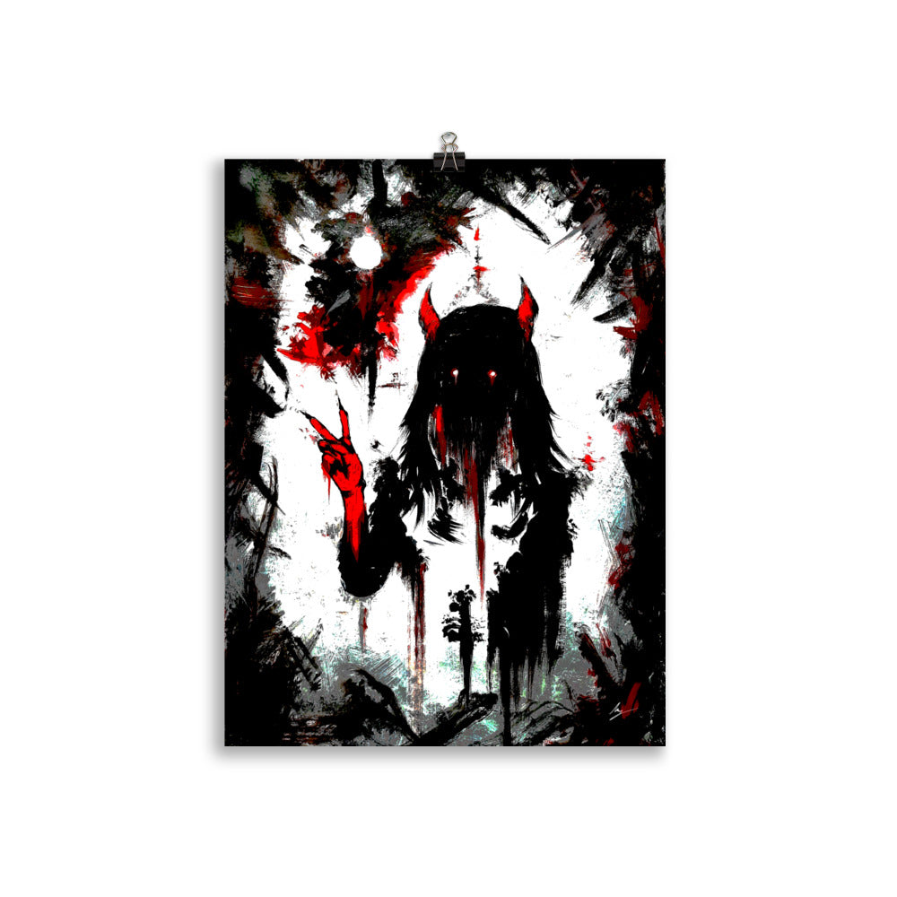 Devils peace. Home decor - Poster wall art.