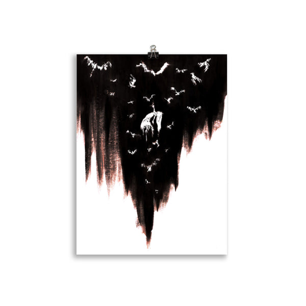 The ravens call her. Home decor - Poster wall art. Gothic Black.