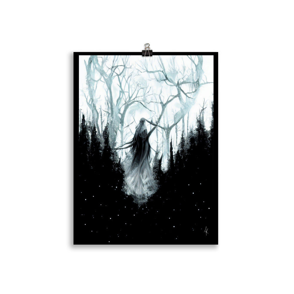 The dark queen of the forest. Poster wall art. High quality Enhanced Matte poster. No frame.