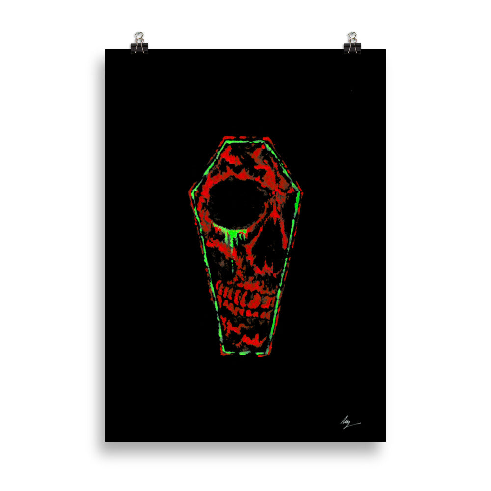 Even in death I still weep. Gothic, Skull, Love, witch, witchcraft and dark art. Original Artwork by alexkempart. Gothic Home decor - Wall art
