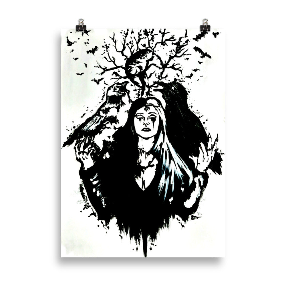 Life and death of the ravens. Home decor - Poster wall art.