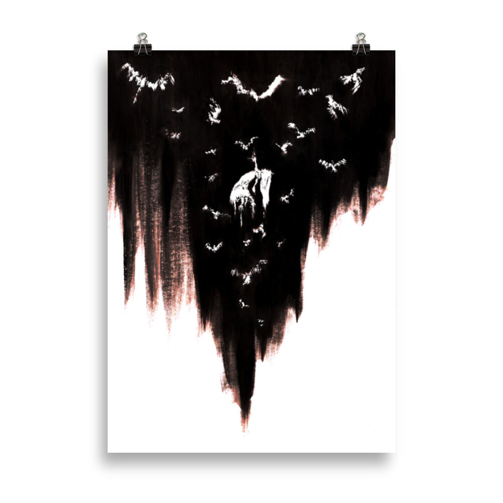 The ravens call her. Home decor - Poster wall art. Gothic Black.