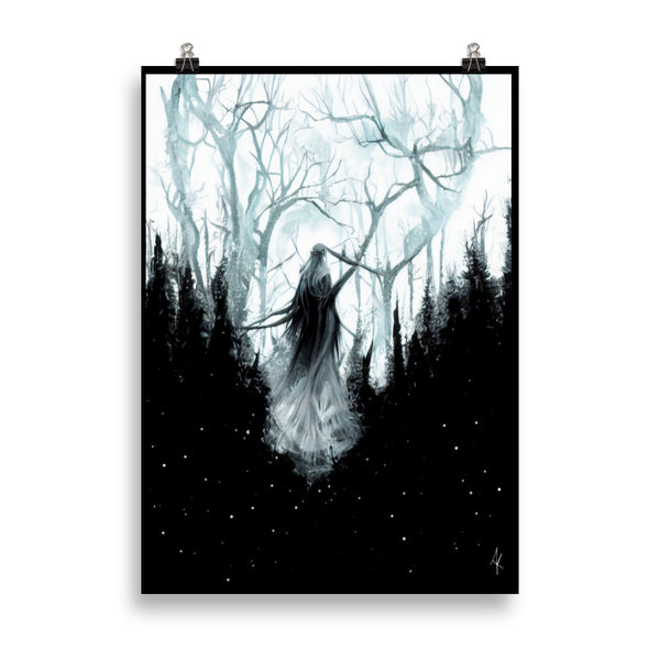 The dark queen of the forest. Poster wall art. High quality Enhanced Matte poster. No frame.