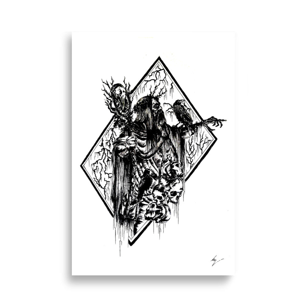 Odin is watching you - Poster wall art. High quality Enhanced Matte poster