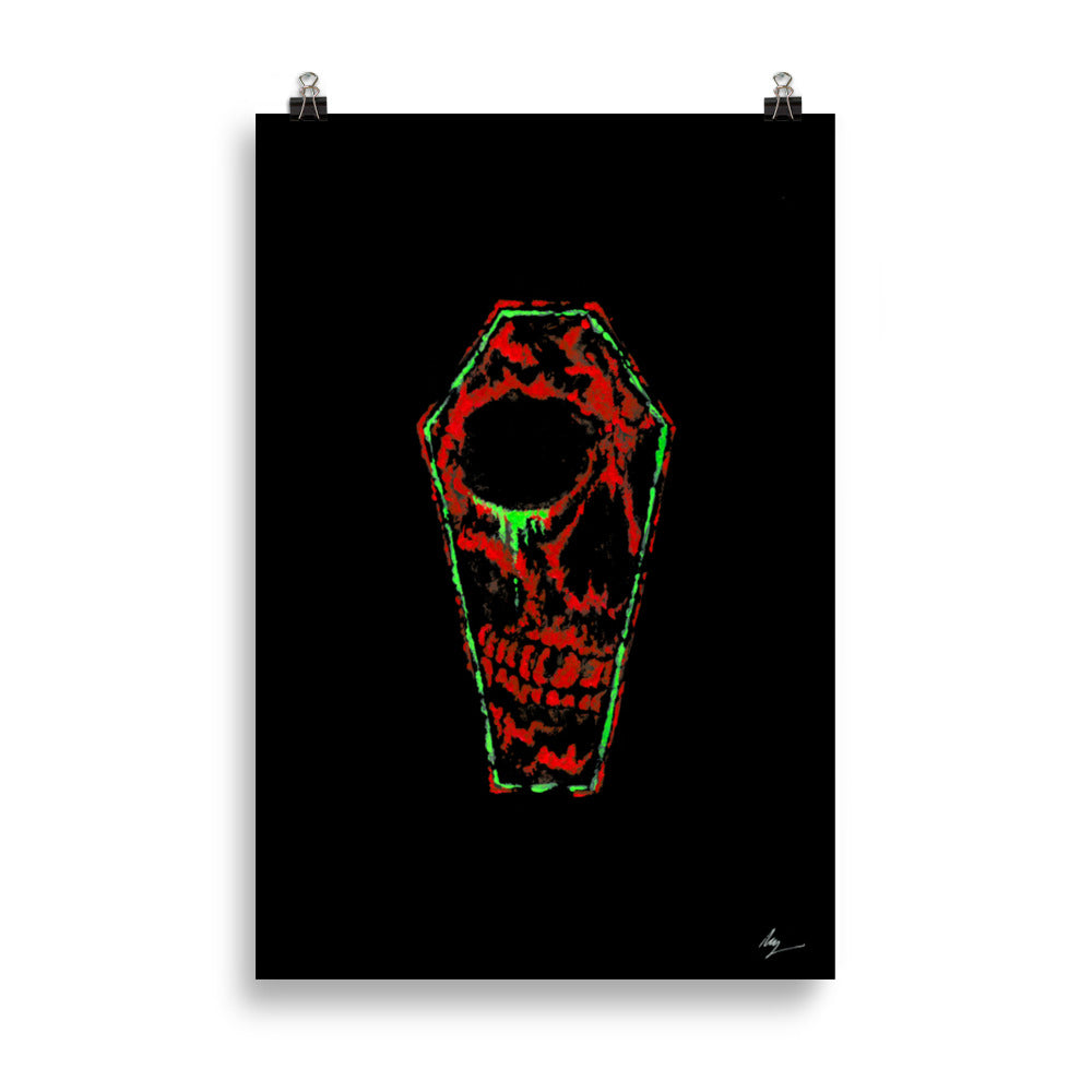 Even in death I still weep. Gothic, Skull, Love, witch, witchcraft and dark art. Original Artwork by alexkempart. Gothic Home decor - Wall art