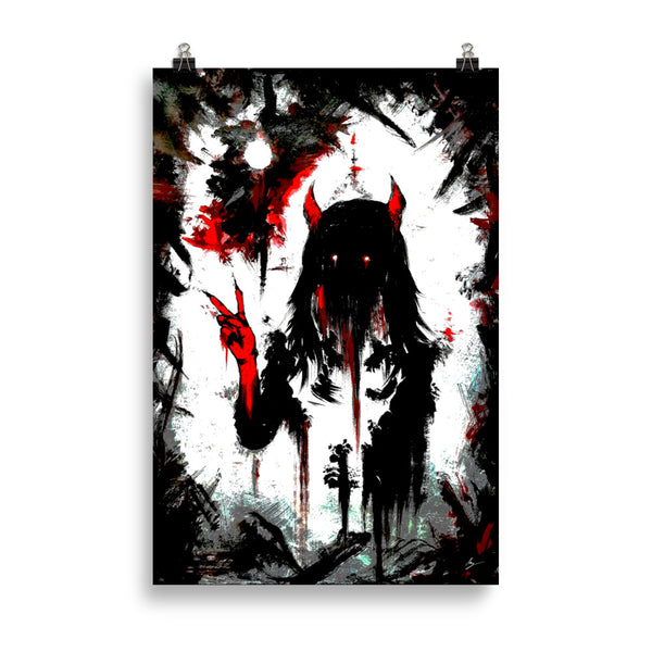 Devils peace. Home decor - Poster wall art.