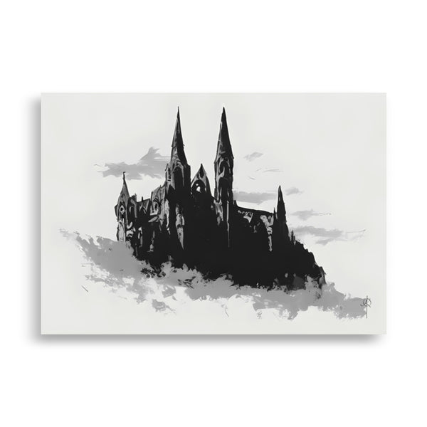 Dracula's castle. Art print. Artwork. Gothic home decor.