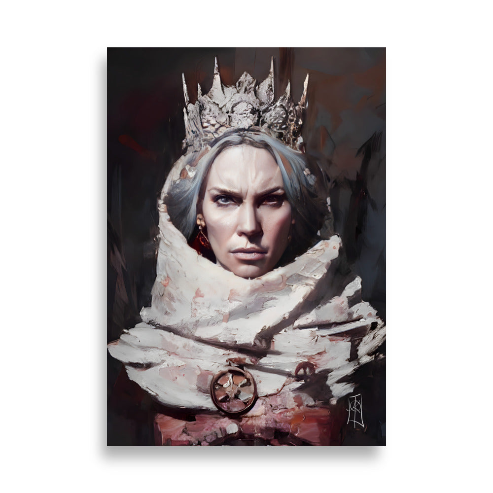 Oil Painting. Power of the queen. Painting. Art print. original artwork. Gothic Home décor. Digital art.