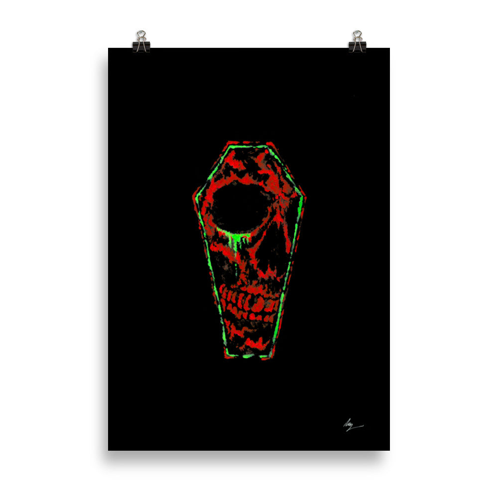 Even in death I still weep. Gothic, Skull, Love, witch, witchcraft and dark art. Original Artwork by alexkempart. Gothic Home decor - Wall art