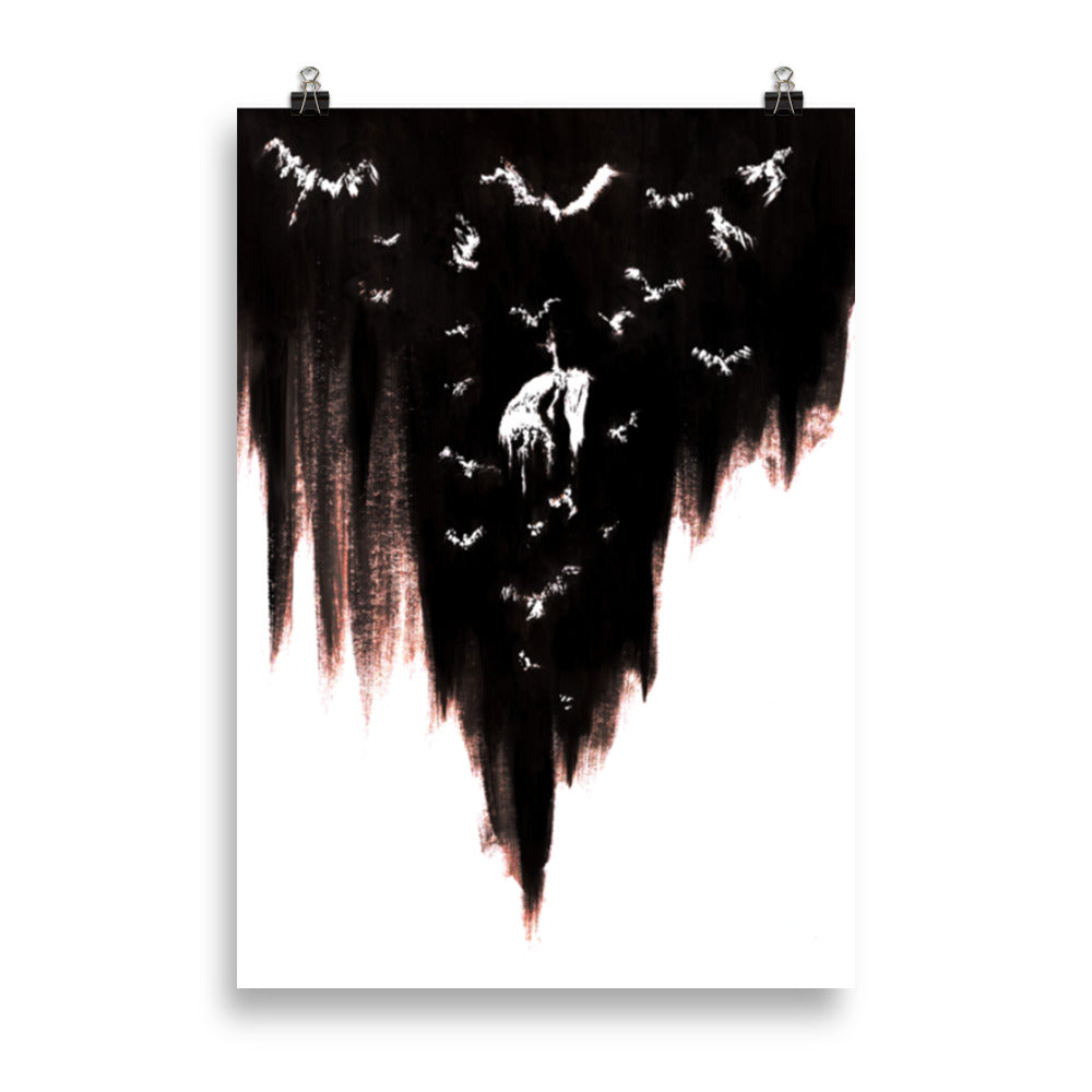 The ravens call her. Home decor - Poster wall art. Gothic Black.