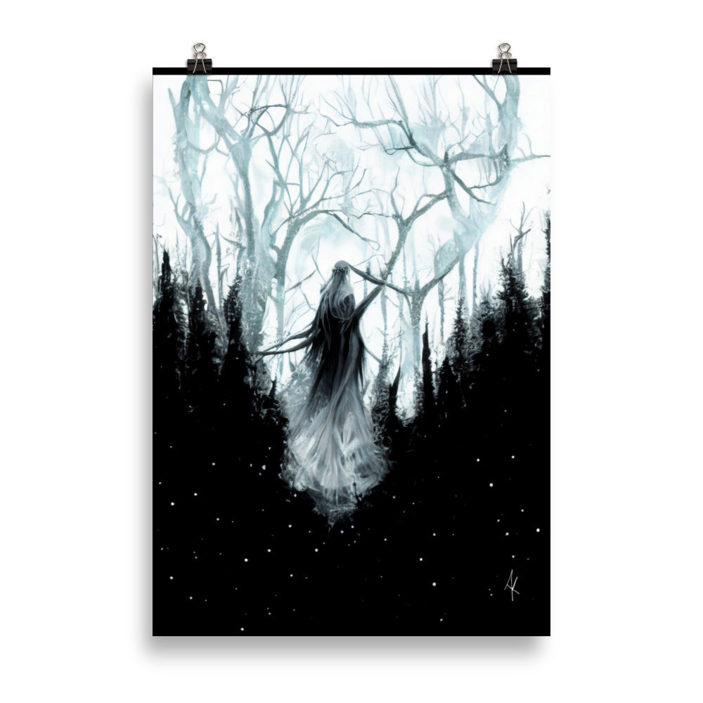 The dark queen of the forest. Poster wall art. High quality Enhanced Matte poster. No frame.