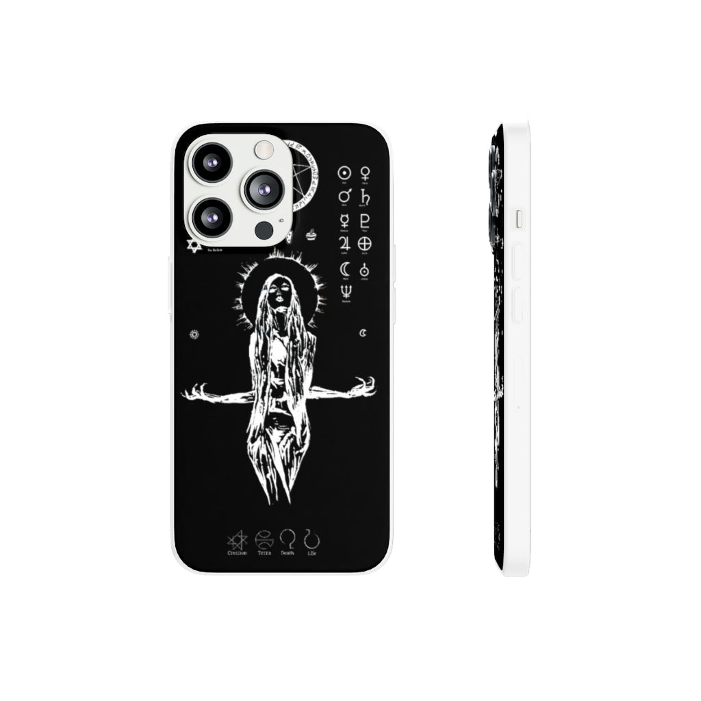 Flexi Cases - Her divine power. Black version. mobile phone case, iPhone case, Samsung case, mobile accessory.