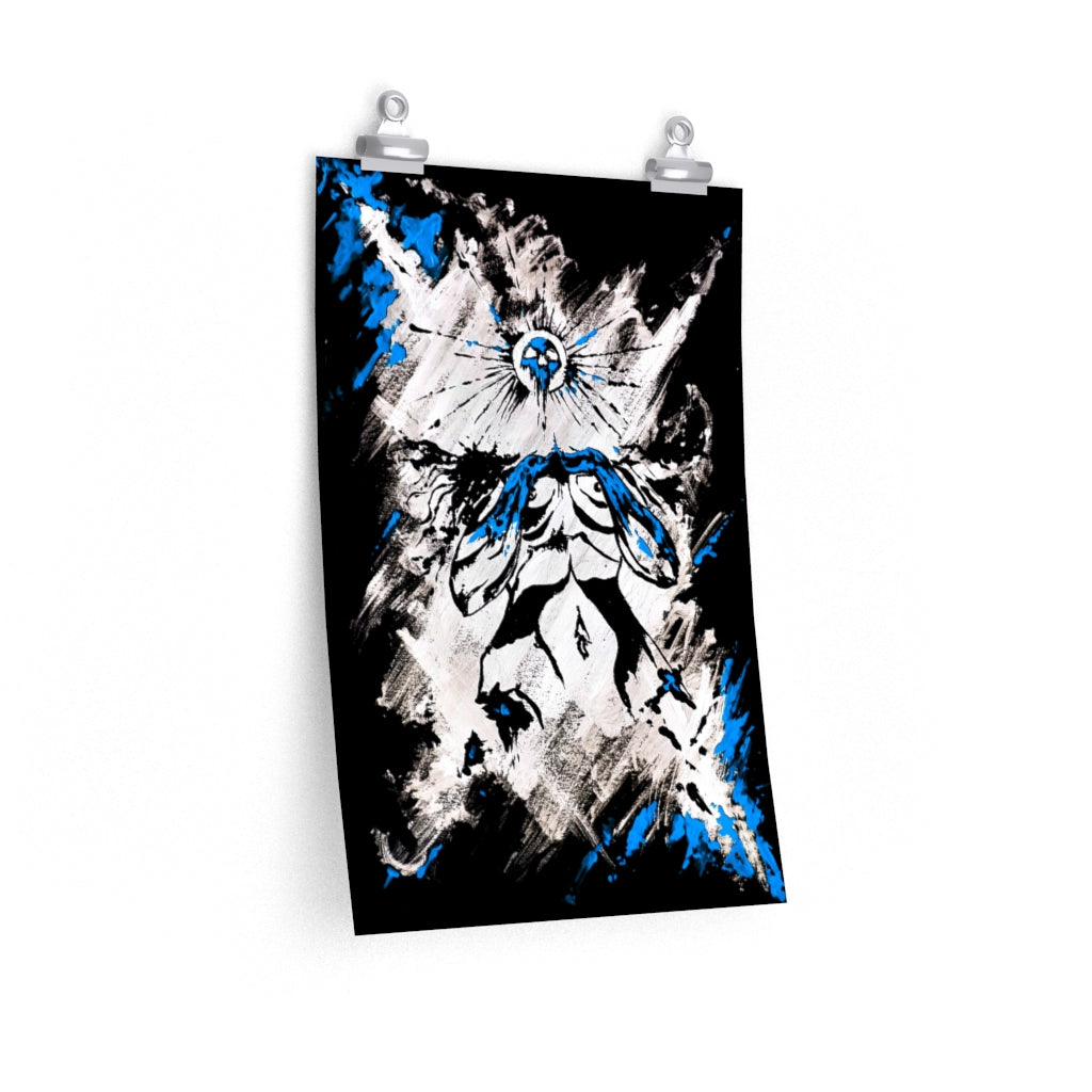 Copy of Let the sun scream down on her. Ice blue - Premium Matte vertical posters