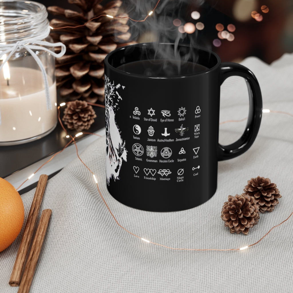 Life and death of the raven -  11oz Black Mug.