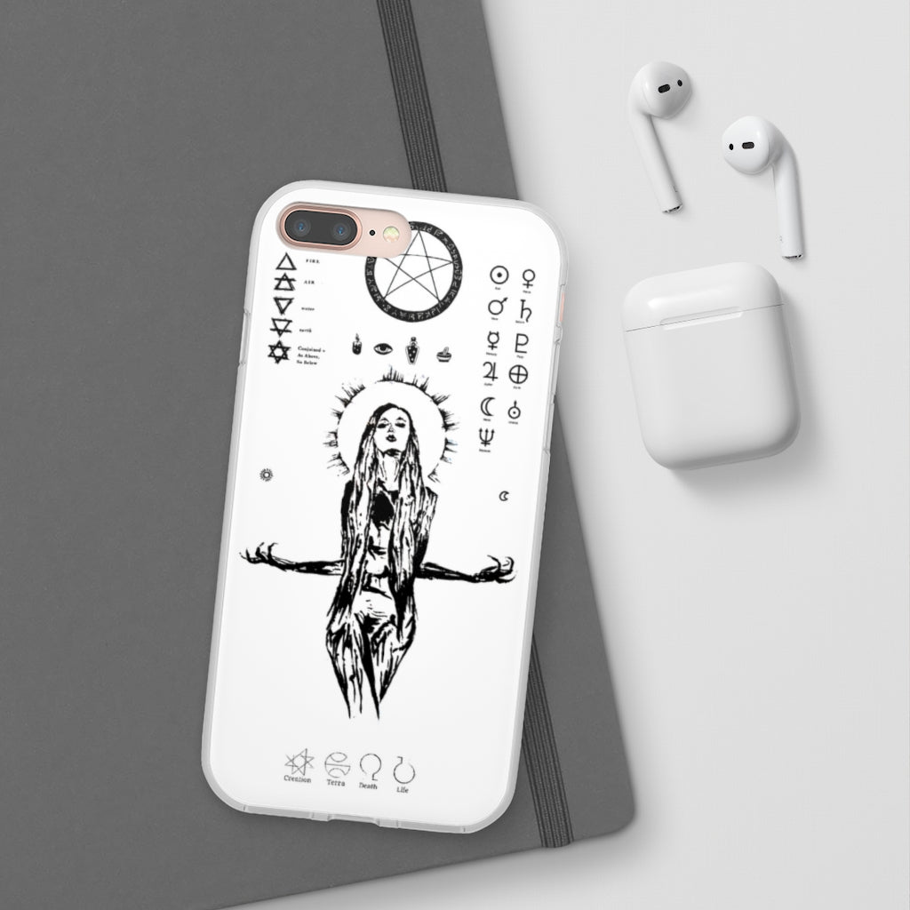 Flexi Cases - Her divine power. White version. mobile phone case, iPhone case, Samsung case, mobile accessory.