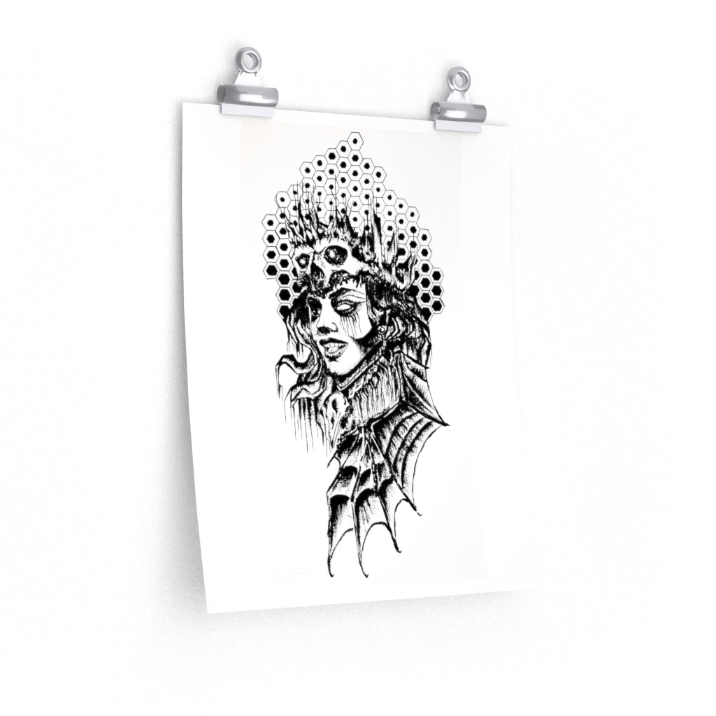 Lilith the supreme empress of Hell - Premium Matte vertical posters. Art Print, Wall Art, Gothic Home Decor.