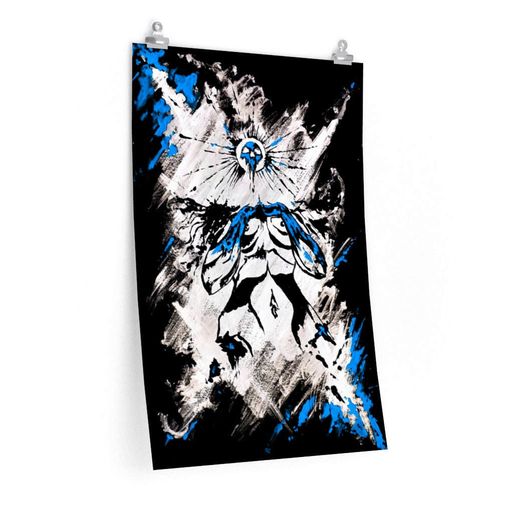 Copy of Let the sun scream down on her. Ice blue - Premium Matte vertical posters