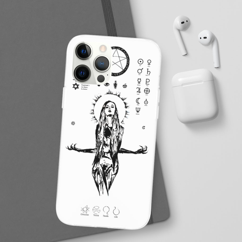 Flexi Cases - Her divine power. White version. mobile phone case, iPhone case, Samsung case, mobile accessory.