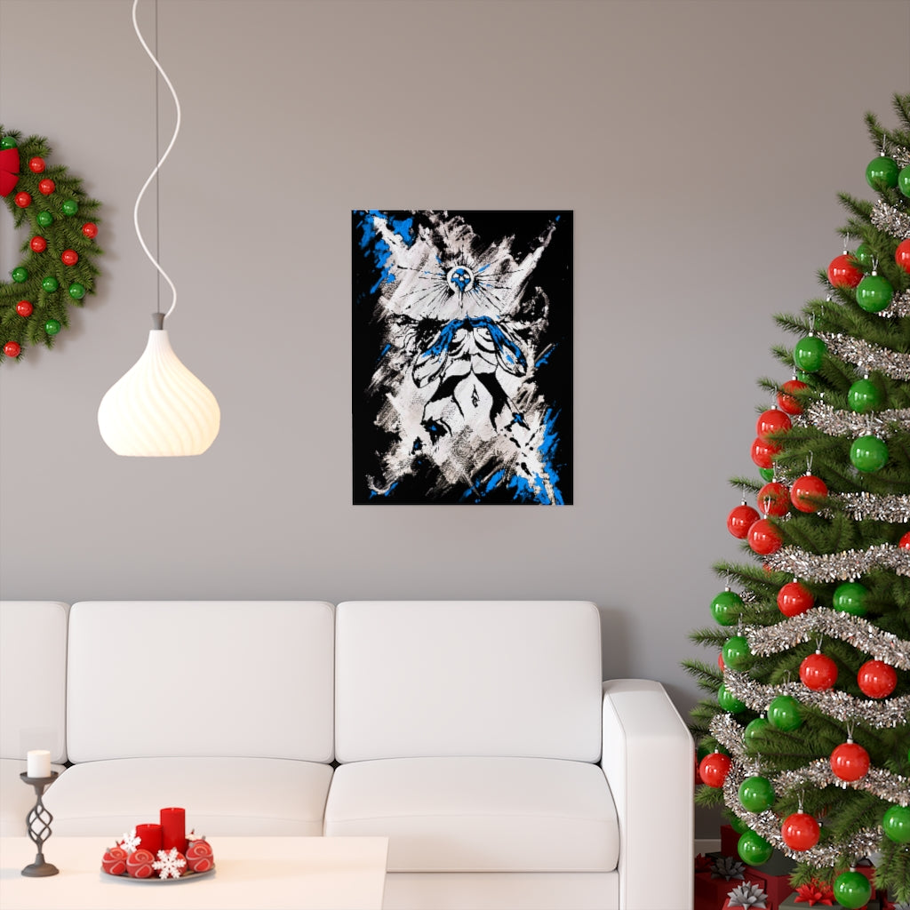 Copy of Let the sun scream down on her. Ice blue - Premium Matte vertical posters