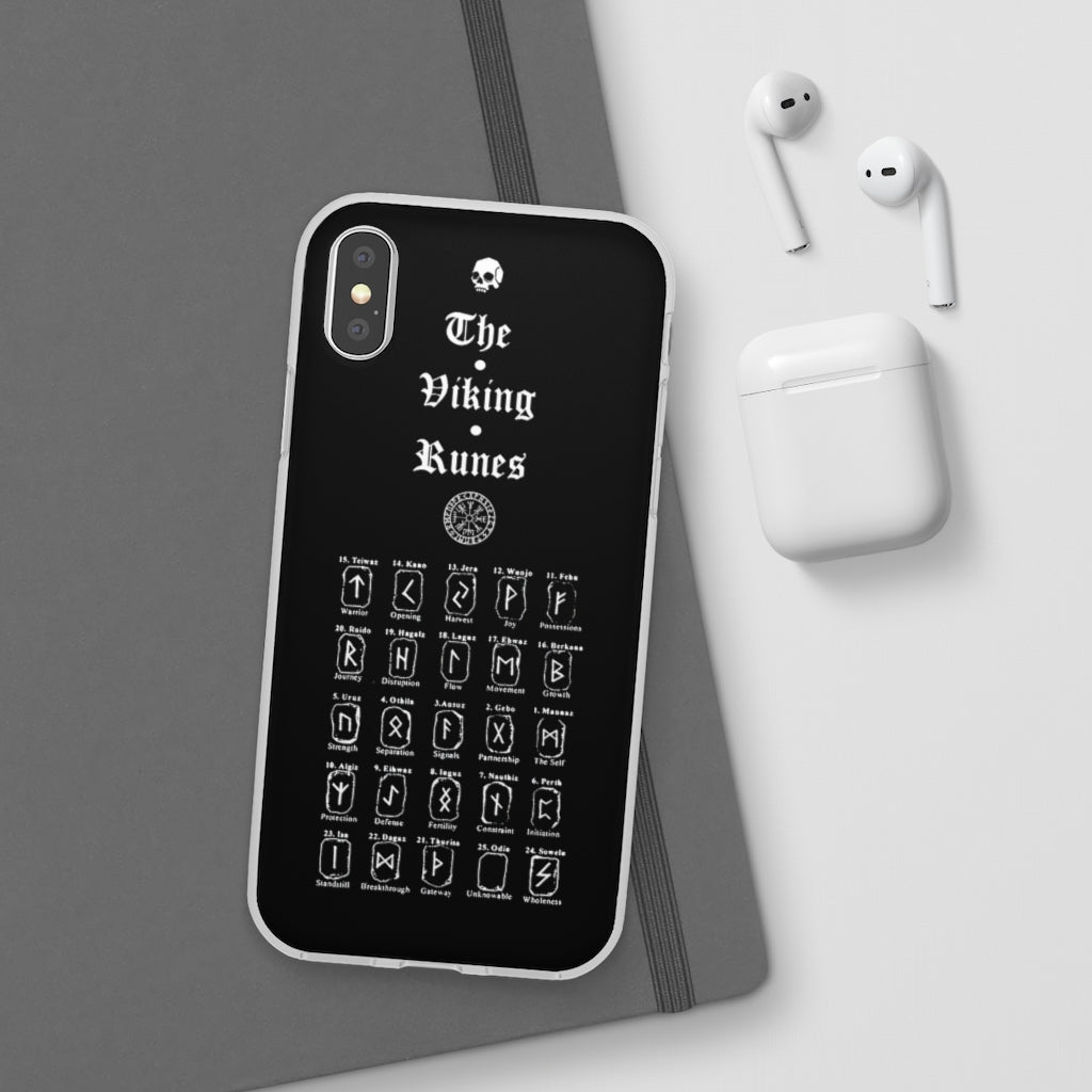 Flexi Cases - The Viking runes. White version. mobile phone case, iPhone case, Samsung case, mobile accessory. Norse. Viking. pagan