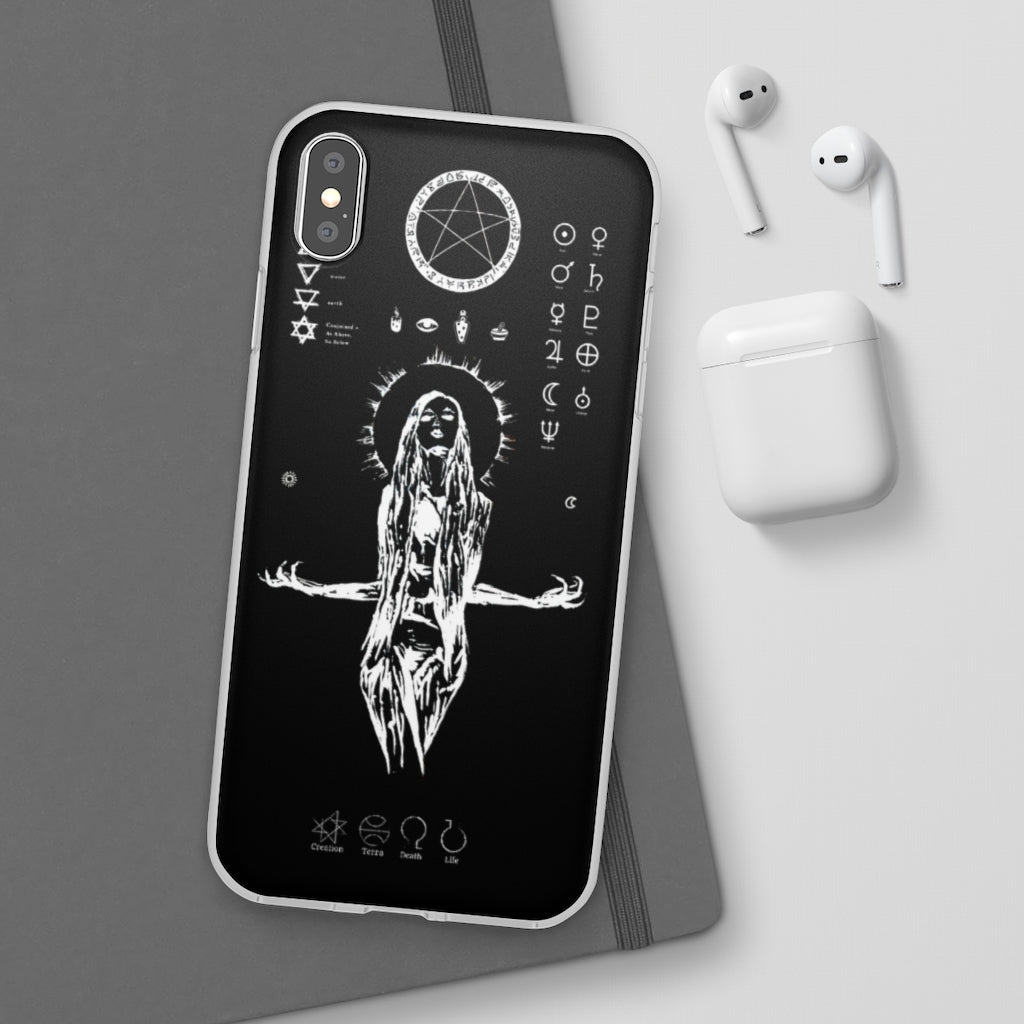 Flexi Cases - Her divine power. Black version. mobile phone case, iPhone case, Samsung case, mobile accessory.