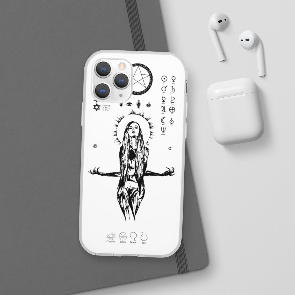 Flexi Cases - Her divine power. White version. mobile phone case, iPhone case, Samsung case, mobile accessory.