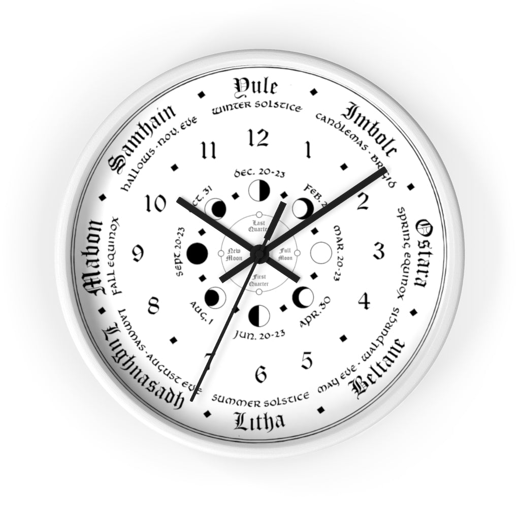 Wall clock -  Wicca Pagan Celtic Triquetra