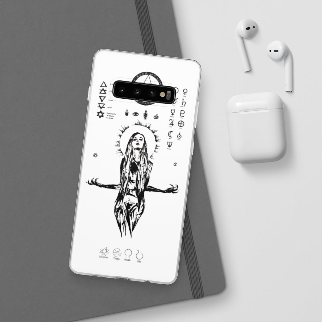 Flexi Cases - Her divine power. White version. mobile phone case, iPhone case, Samsung case, mobile accessory.