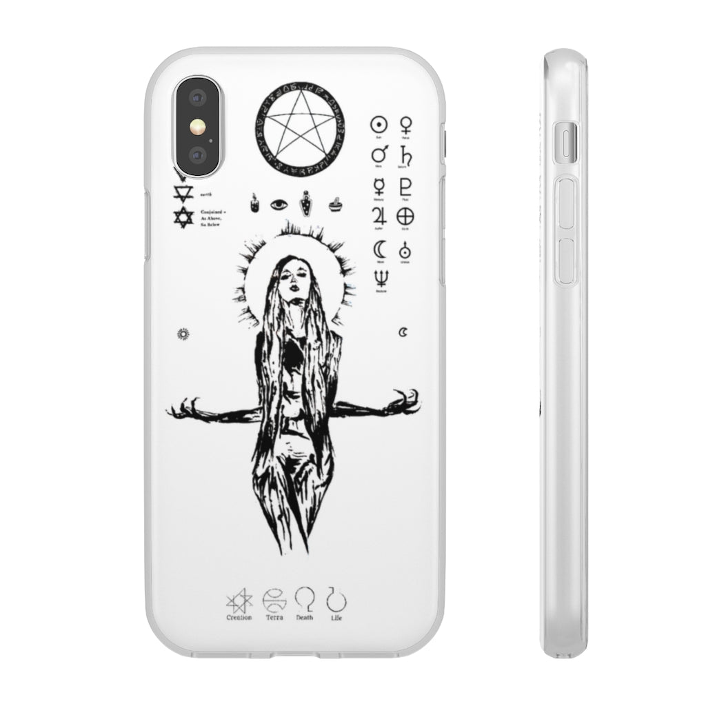 Flexi Cases - Her divine power. White version. mobile phone case, iPhone case, Samsung case, mobile accessory.